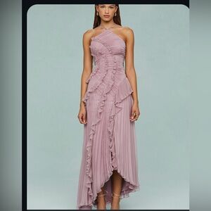 Dusty Lilac High-Low Lorelei Halter Dress